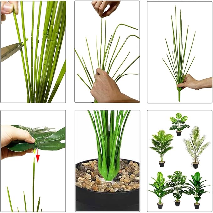 Artificial Plant in Pot Fake Tree Trunks Leaves Faux Potted for Indoor Outdoor Modern Decoration Home Office Living Room Bedroom Balcony Housewarming Gift (80cm Tropical Bird of Paradise)