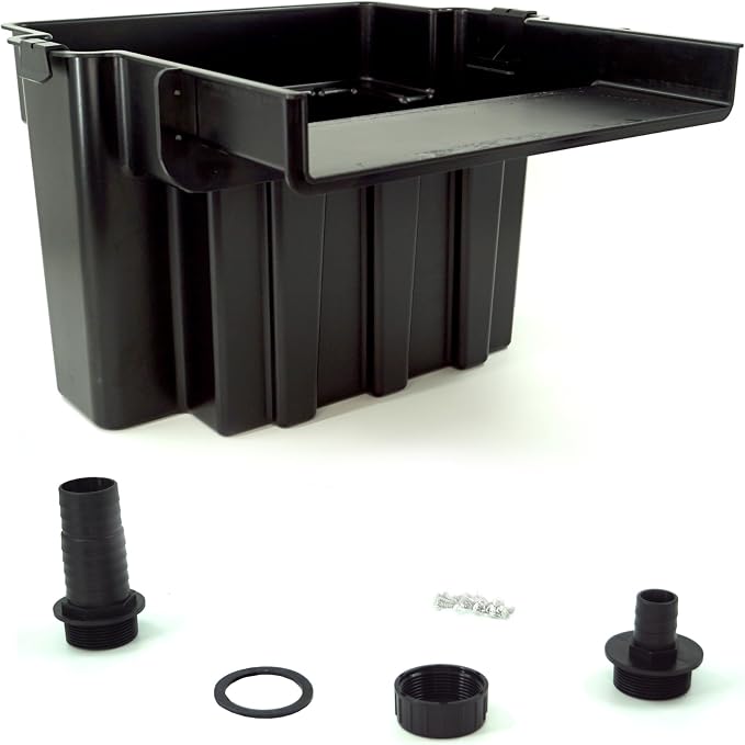 HALF OFF PONDS 16-Inch Waterfall Spillway Kit | 4,000 gallon capacity, 2,100 GPH Aqua Pulse pump, Filter media, 12.5 ft tubing, Waterfall streams
