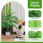 28“ Fake Plant Large Artificial Plam Tree for Indoor Room Decor,Faux Potted Plant for Home Offce Balcony Livingroom Bathroom Bedroom Outdoor Courtyard Decor