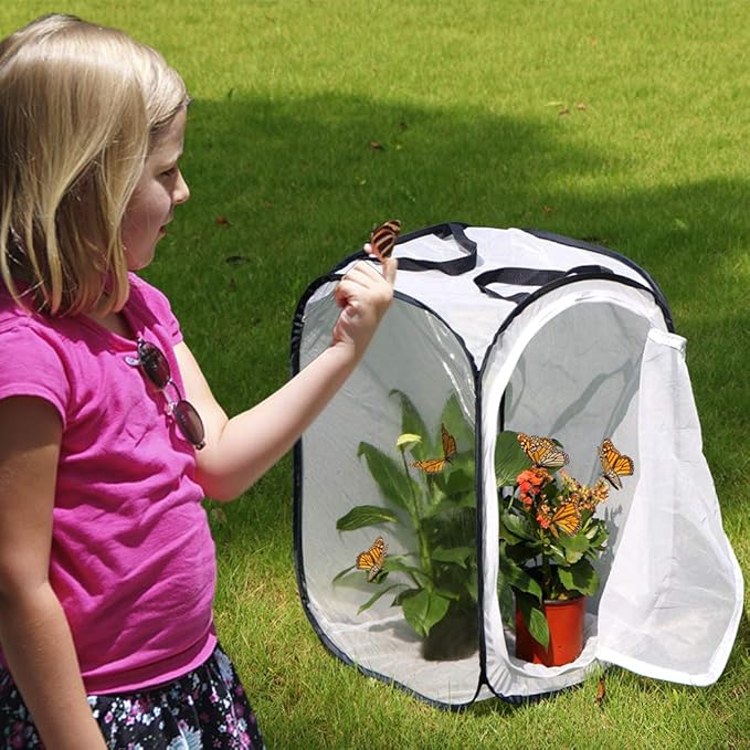 RESTCLOUD Insect and Butterfly Habitat Cage Terrarium Pop-up 23.6 Inches Tall