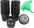3 Inch Net Pots for Hydroponics 30 Packs with Plant Labels 30Pcs Heavy Duty Wide Mouth Net Cups Slotted Mesh Pot hydroponics Supplies