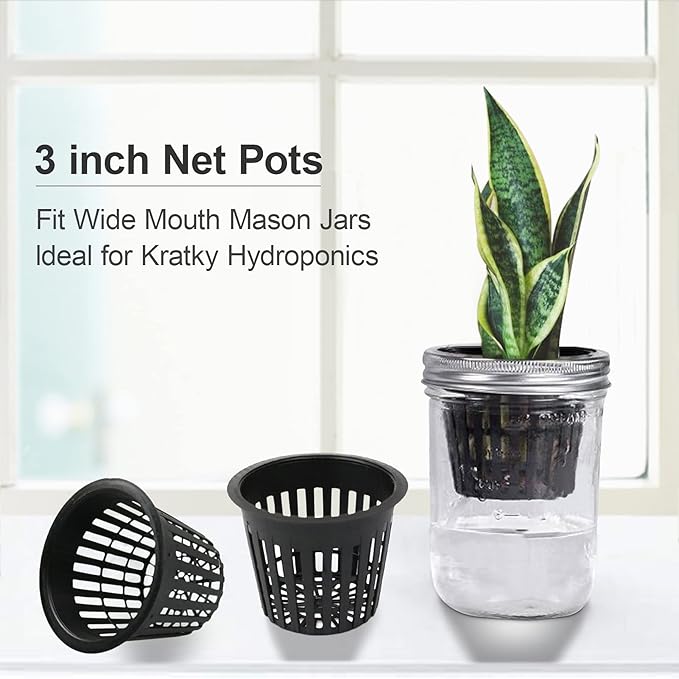 3 Inch Net Pots for Hydroponics 30 Packs with Plant Labels 30Pcs Heavy Duty Wide Mouth Net Cups Slotted Mesh Pot hydroponics Supplies
