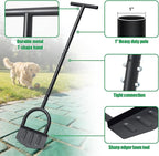 Edger Lawn Tool, 41.8” Manual Lawn Edger Tool with Ergonomic T-Grip & Wide Footplate, Metal Half Moon Grass Edgers for Garden Yard Landscaping Maintenance