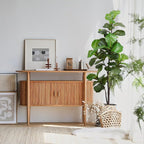 Artificial Fiddle Leaf Fig Tree 6ft, Large Faux Plant Fake Ficus lyrata Silk Trees with Pot for Indoor Outdoor House Living Room Office Home Decor