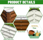 SnugNiture Galvanized Raised Garden Bed 8x4x1FT Outdoor Large Metal Planter Box Steel Kit for Planting Vegetables, Flowers