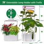 E SUPEREGROW Hydroponics Growing System kit with Trellis,Smart Hydroponic Gardening System with LED Grow Light, Indoor Hydroponic Garden Herb Grow Kit for Short Tomato,Pepper,Cucumber (6200LC)