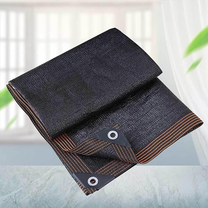 Greenhouse Shade Cloth Shade Sail 5m X 4m Rectangle Hole Distance 1m with Grommets, Heat-Insulating Mesh Tarp for Greenhouses, Courtyards and Flowers Plants,black-3x7m