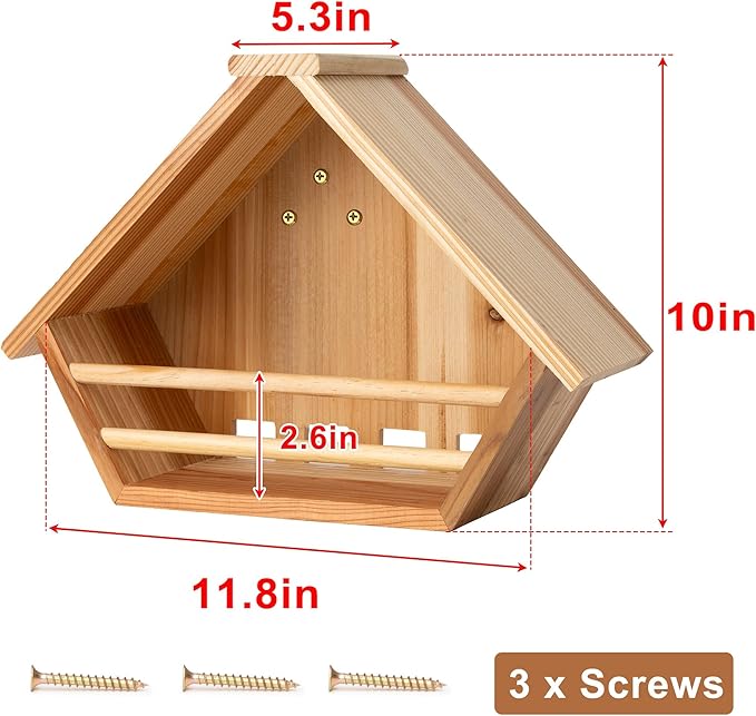 Cedar Mourning Dove Nesting Box, Oltara Wooden Dove Pigeon Bird House for Outdoors