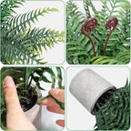 Artificial Boston Fern Potted Plants 15'' Fake Greenery Shrubs Plants in Pot for Home Office Living Room Desk Shelf Inddor and Outdoor Decoration