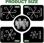 32 Pack Upgraded Plant Stem Support, Monstera Plant Support, Nearly Invisible Support for Indoor Plants, Reusable Stem Holders, 4 Sizes Plants Accessories, Plant Stabilizer Indoor