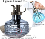 XXXFLOWER Glass Plant Mister Spray Indoor Plant Spritzer Succulent Watering Bottle with Bronze Pump 6 Inches for Home Decor Vintage (Grey)