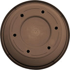 Bloem Terra 8" Round Resin Planter Pot with Drainage Holes, Indoor and Outdoor Gardening, Chocolate, Made in USA