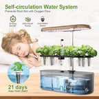 Hydroponics Growing System Indoor Garden: 12 Pods Indoor Herb Garden Kit with LED Grow Light Plant Germination Kit Aeroponic Healthy Fresh Herbs Vegetables Hydroponic Planter for Home Kitchen Office