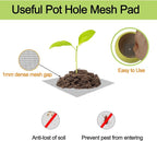 50 Packs 4 Inch Flower Pot Hole Mesh Pad, Plastic Mesh Screen Bonsai Bottom Planter Drainage Hole Grid Mat, Plant Succulent Pot Screens Mat Prevent Soil Loss