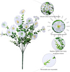 Ivydale 24 Bundles Artificial Flowers for Outdoors Spring Outside Decoration, Faux Silk Petunias White Fake Flowers Bulk Realistic UV Resistant Plants for Outdoor Planters Porch Patio Garden Yard Home