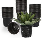 100 Packs 4 5 6 Inch Nursery Pots, Plastic Nursery Pots for Plants with Drainage Holes, Seed Starting Garden Pots of Flower Plant Container for Succulents, Transplanting (100, 4 Inch)