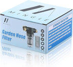 M MINGLE Garden Hose Filter for Pressure Washer inlet Water, Inline Filter for Sediment, 40 Mesh Screen, Extra 100 Mesh