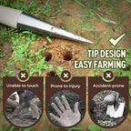 Plant Hole Digger for Planting, Seed Dibber Garden Tool, Hand Dibbler Seed Planter Tool,Bulb Planter Tool, Seeds Transplanting Plants Planting Bulbs, T Wooden Handle - Easy to Drill Holes (2PCS)