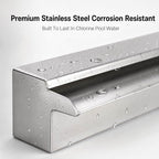 Stainless Steel Pool Fountain Waterfall Sheer Descent, 59 Inches Spillway for Swimming Pool, Outdoor Garden Pond, Patio & Backyard Water Feature Decoration(59")