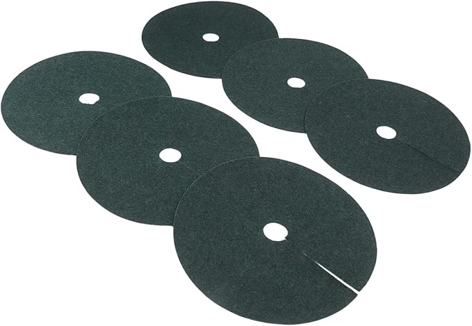 20 Pack Green Tree Guard Rings Non Woven Fabric Barrier Mats Breathable Root Protector Grass Control Discs for Garden Tree Collars for moisture(25cm)