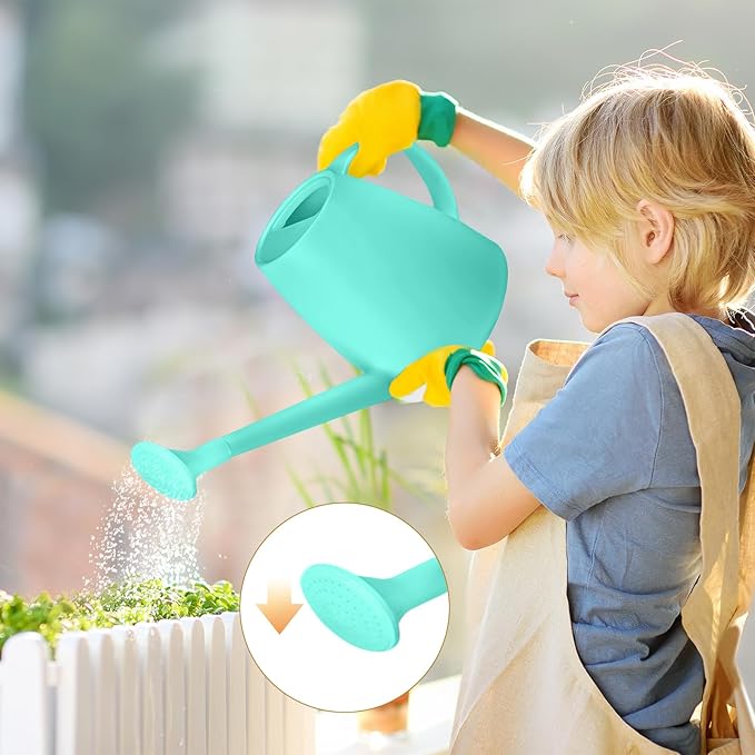 Watering Can - for Indoor and Outdoor House Plant Garden - with Long Spout - 1/2 Gallon - SkyBlue