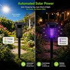 2026 Solar Bug Zapper Outdoor(4 Pack)–Solar Mosquito Zapper Outdoor Mosquito Repellent Outdoor,Mosquito Trap Used to Keep Gnat Small Flying Insect Away,Solar Bug Zapper Outside for Yard Garden