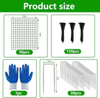 10 Pack Plant Protectors from Animals, 12''x14'' Metal Plant Cages for Outdoor Plants, Garden Plant Protector with Stakes & Zip Ties, Keep Rabbits Squirrels Out, Plant Cage for Flowers Vegetables