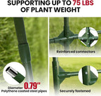 Garden Arch Trellis for Climbing Plants Outdoor, 7 Ft Tall Cucumber Trellis for Raised Bed, Metal Archway Arbor Trellis Support for Vegetables Beans Squash Peas Grape Vines Flowers