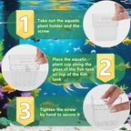 2PCS Aquarium Plant Holder with Hooks Top Clear Acrylic Fish Tank Plant Holder Cup Pots for Fish Tank Aquaponic Plant and Aquascape Decorations