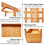 Raised Garden Bed with Wood Trellis Set of 2 Outdoor Planter Box for Tomatoes Climbing Vegetables Herbs Flowers Patio Pots Tall Hanging Roof 2 Drainage Holes Orange, 42.5" L x 17.3" W x 66.1" H