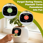 Smart Planter with App Control, Self-Watering AI Plant Pot with LCD Display, Interactive Desk Plant Companion for 100+ Plants, Smart Indoor Planter with Pomodoro Timer,80ml Reservoir,Calendar-White