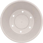 Bloem Terra 4" Diameter Round Vanilla Bean Resin Planter Pot with Pre-Drilled Drainage Holes for Indoor and Outdoor Gardening