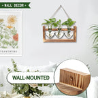 Plant Terrarium Propagation Stations Faith Hope Love Hydroponics Home Garden Decoration Gift for Women with Wooden Stand Heart Shaped Colored Glass Vase