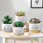 Inspirational Gifts for Coworker Teacher, Funny Succulent Plant Pot, Cactus Flower Planter, Office Decor Positive Gifts for Women Men Friend Boss Manager (Plants Not Included)