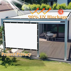 Shade&Beyond Customized Size 90% Sun Shade Cloth with Grommets, 12' X 24' Pergola Shade Cover Canopy, Mesh Tarp Sun Screens for Patio, Outdoor, Garden, Backyard GN01, White