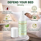 Bed Bug Spray Natural Travel Spray Child & Pet Safe - Plant Based Bed Bugs, Lice, Mite Treatment, Stain & Odor Free Control, Compact Travel Size for Hotels, Suitcase, Backpack, Shoes, 3oz, 1 Pack