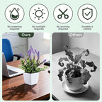 Clearain 6 Pack Small Fake Plants Mini Artificial Potted Plants for Table Desk Home Laundry Room Bathroom Office Decoration (White)