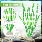 AQUANEAT Artificial Fish Tank Plants, Plastic Aquarium Accessories, Multi Color Fake Decorations, 10packs