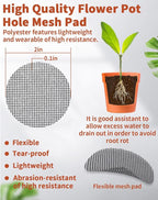 50PCS Flower Pot Hole Mesh Pad, 2 inch Rounds Drainage Hole, Plant Pot Drainage Mat, Plant Potting Mat to Prevent Soil Loss, Gardening Gifts for Friend