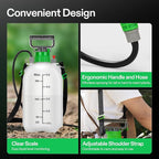 VIVOSUN 1.35 Gal/5L Pump Sprayer, Garden Water Sprayer for Plants, Weeds & Lawn Care, with 3 Nozzles, 50'' Long Hose & Pressure Relief Valve (Pack of 2)
