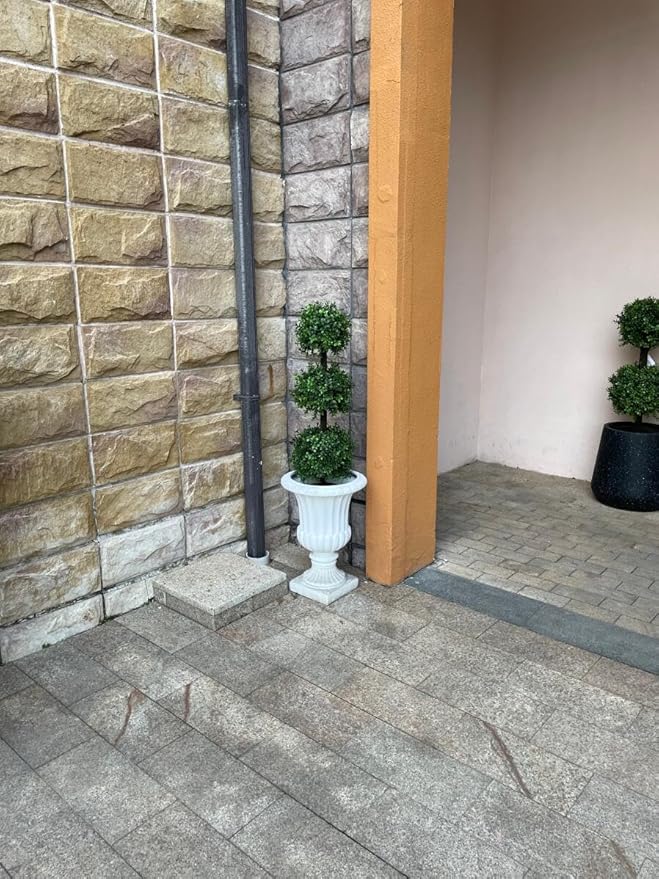 ALL SEASON GREEN 3ft Artificial Outdoor Boxwood Topiary Trees, UV Resistant, Indoor and Outdoor Fake Trees Patio Display Plants