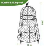 6 Pack Plant Protectors from Animals, Garden Cloches for Plants, Rustproof Chicken Wire Cloche Plant Cages to Keep Animals Out, Sturdy Metal Garden Cages for Outdoor Plants 13" D x 20" H