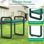 TomCare Garden Kneeler and Seat 11.14” Wider Larger Soft Kneeling Pad Garden Bench with 2 Large Tools Pouches Heavy Duty Foldable Garden Stool Gardening Gifts for Women Men Gardeners Seniors, Green