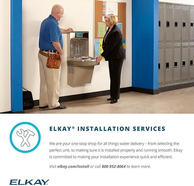 Elkay LZSTLG8SC Water Cooler, 34.00 x 19.00 x 20.00 inches, Stainless Steel