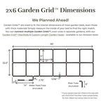 Garden Grid Watering System - 2x6 Standard | Raised Garden Bed Drip Irrigation System – But Better | Pre-Assembled, Waters Every Plant Evenly, 1-Min Setup | Square Foot Gardening | 22.5"x66"