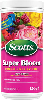Scotts Super Bloom Water Soluble Plant Food, 2 lb - NPK 12-55-6 - Fertilizer for Outdoor Flowers, Fruiting Plants, Containers and Bed Areas - Feeds Plants Instantly