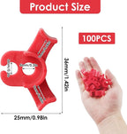 100 Pcs Plant Training Clips, Adjustable Low-Stress Training Plant Clips, Reusable 90-Degree Bendies Folder to Bend for Tomatoe Cucumber Bean Climbing Plants in Indoor Outdoor Gardens (Red)