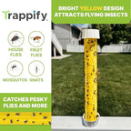 Trappify Hanging Fly Traps Outdoor: Fruit Flies and Flying Insect Trap for Indoor & Outdoor Use I Disposable Sticky Fly Trap Indoor House Pest Control (8 Pack)