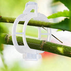 400PCS Plant Support Clips, White Plastic Garden Clips for Tomato Cucumber Flower Squash Vine, 1.2' Inner Diameter