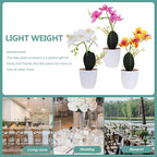 3pcs Faux Phalaenopsis Bonsai Plants with Pot, 3D Printed Touch Artificial Flowers, Decorative Indoor Fake Orchid Ornaments for Living Room Home Décor